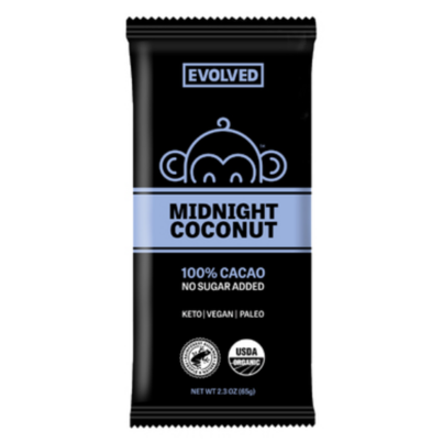 Evolved Midnight Coconut 100% Chocolate Bar
