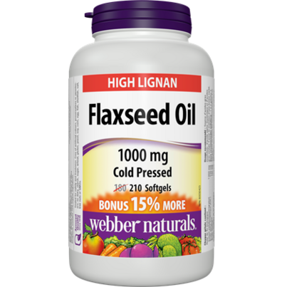 Webber Naturals Cold Pressed Flaxseed Oil 1000 Mg