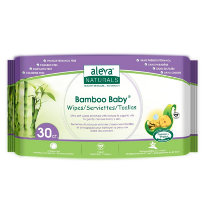 Aleva Naturals Bamboo Baby Travel Wipes Economy Pack