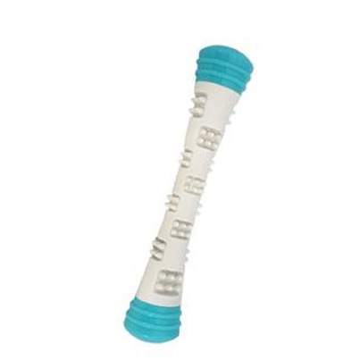 Totally Pooched Chew N' Squeak Rubber Stick 12 Inch Teal