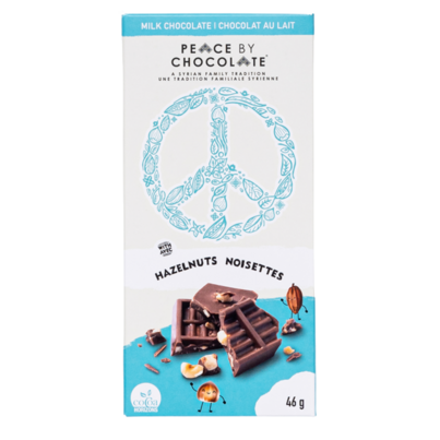 Peace By Chocolate Milk Chocolate With Hazelnuts Bar