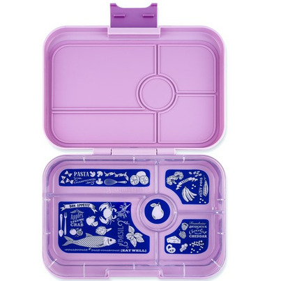 Yumbox Tapas 5 Compartment Seville Purple With Bon Appetite Tray