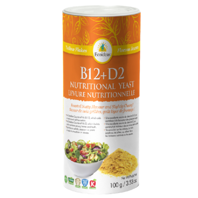 Ecoideas Nutritional Yeast B12+D2 Shaker