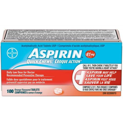Aspirin Quick Chews 81mg Orange