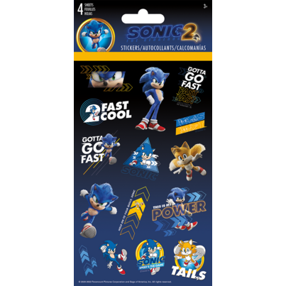 Trends Sonic The Hedgehog 4 Sheet Stickers