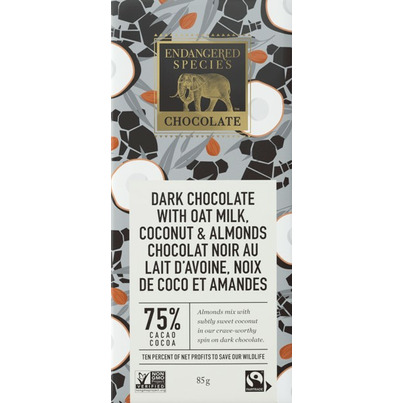 Endangered Species Dark Chocolate Oat Milk Coconut & Almonds