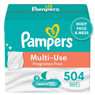 Pampers Baby Wipes Multi-Use Body Face And Mess Fragrance Free
