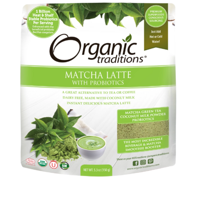 Organic Traditions Matcha Latte With Probiotics