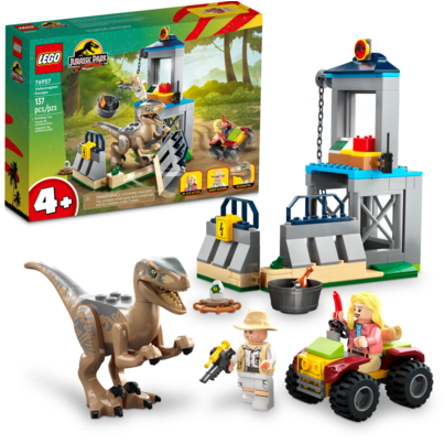 LEGO Jurassic Park Velociraptor Escape 76957 Building Toy Set