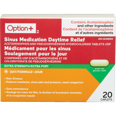 Option+ Sinus Medication Daytime Relief