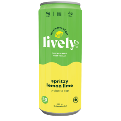 Lively Spritzy Lemon Lime Prebiotic Pop