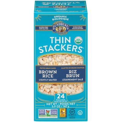 Lundberg Organic Brown Rice Lightly Salted Thin Stackers