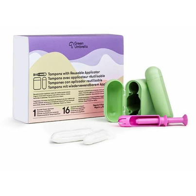 Green Umbrella Tampons With Reusable Applicator Regular & Super