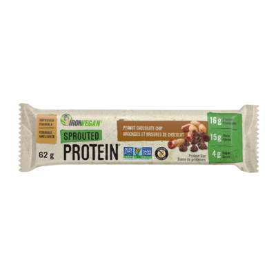 IronVegan Sprouted Protein Bars Peanut Chocolate Chip