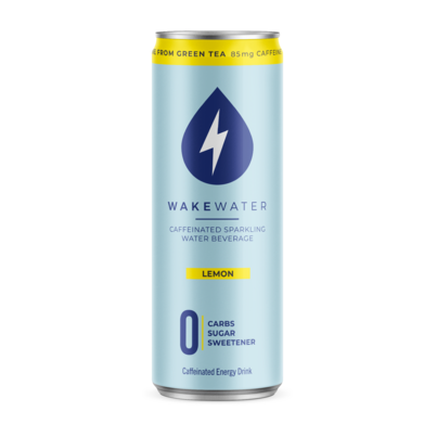 WakeWater Lemon Caffeinated Sparkling Water
