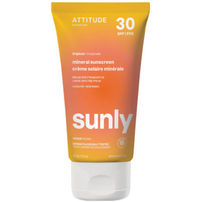 ATTITUDE Sunly Adult Mineral Sunscreen SPF 30 Tropical