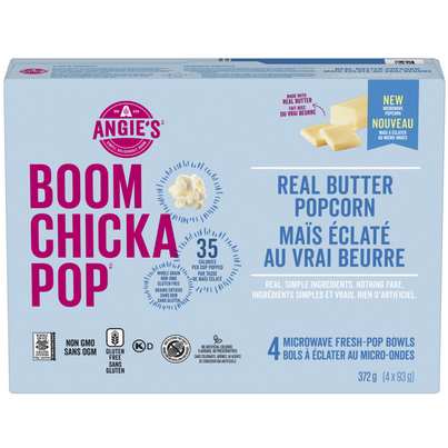 Angie's Boom Chicka Pop Real Butter Popcorn Microwave Fresh-Pop Bowls
