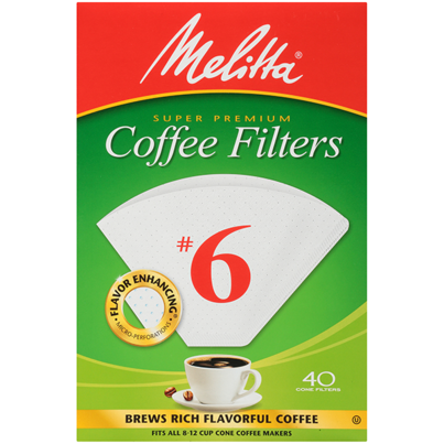 Melitta No. 6 Cone Coffee Filters