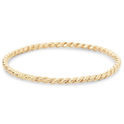 Bluboho Twisted Sister Stacking Ring 14K Yellow Gold