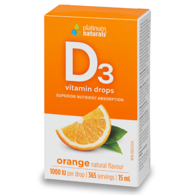 Platinum Naturals Orange Vitamin D3 Liquid Drops