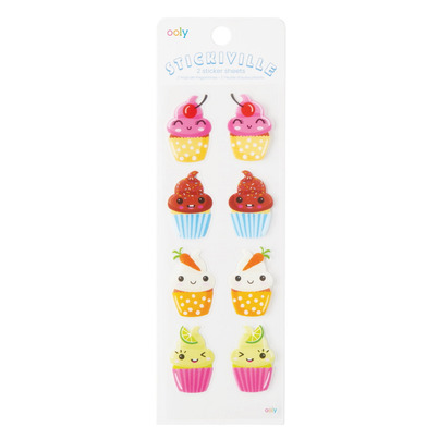 OOLY Stickiville Stickers Skinny Happy Cupcakes