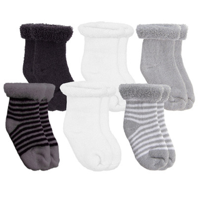 Kushies Terry Socks Black/White/Grey