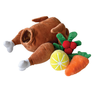 FouFou Brands Dog Toy Turkey Burrow