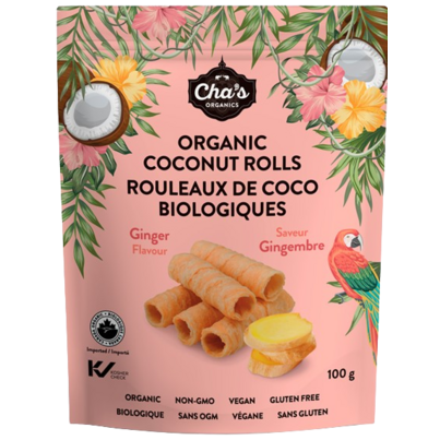 Cha's Organics Organic Coconut Rolls Ginger