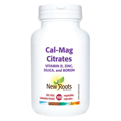 New Roots Herbal Cal-Mag Citrates Vitamin D, Zinc, Silica And Boron