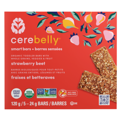 Cerebelly Organic Smart Bar Strawberry Beet