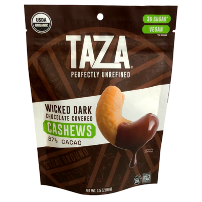Taza Chocolate Wicked Dark  Chocolate Covered Cashews