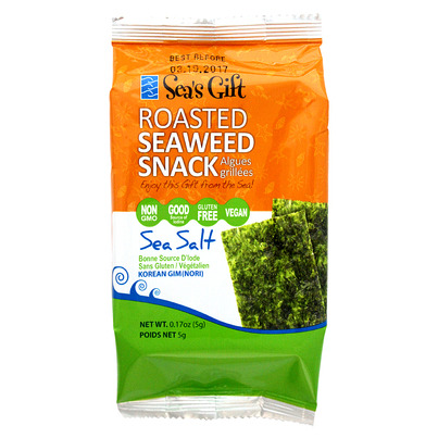 Jayone Foods Sea's Gift Roasted Seaweed Snack Sea Salt