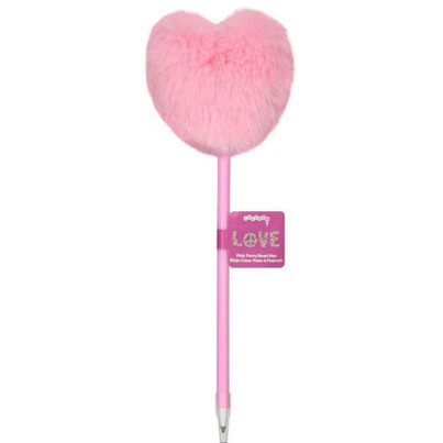 IScream Pink Furry Heart Pen