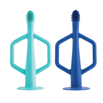 Tiny Twinkle Silicone Toothbrush Pack Indigo And Mint