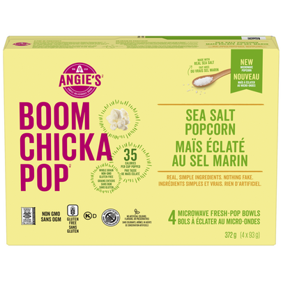 Angie's Boom Chicka Pop Sea Salt Popcorn Microwave Fresh-Pop Bowls