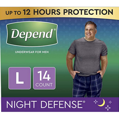 Depend Night Defense Adult Incontinence Underwear For Men Overnight L