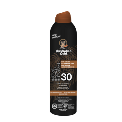 Australian Gold SPF 30 Continuous Spray Sunscreen With Instant Bronzer