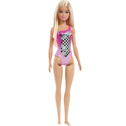 Barbie Beach Doll With Pink Swimsuit