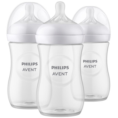 Philips AVENT Natural Baby Bottle Pack With Natural Response Nipple Clear