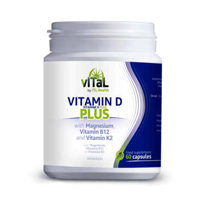 ITL Health Vitamin D Plus - With Magnesium, Vitamin B12 And Vitamin K2