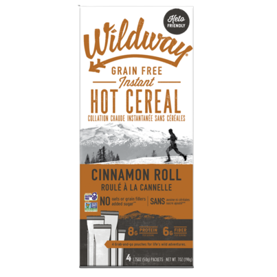Wildway Grain Free Instant Hot Cereal Cinnamon Roll