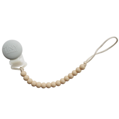 Tiny Teethers Signature Pacifier Clip Ivory
