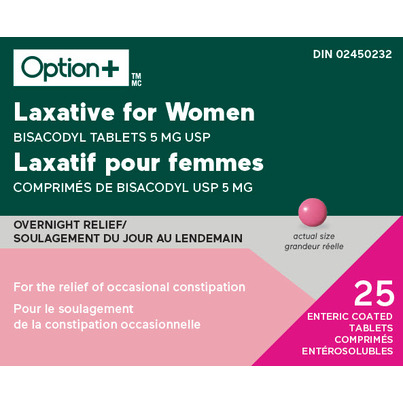 Option+ Laxative For Women Bisacodyl Tablets 5mg