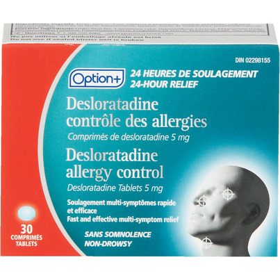 Option+ Desloratadine Allergy Control Tablets 5mg
