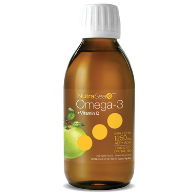 NutraSea +D Omega-3 Liquid With Vitamin D Crisp Apple