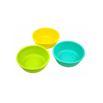 Re-Play Bowls Aqua, Lime Green And Sunny Yellow