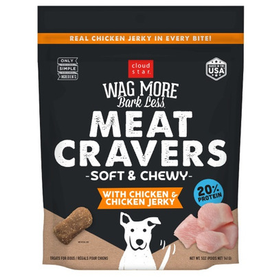 Cloud Star Wag More, Bark Less Dog Treats Meat Cravers Chicken