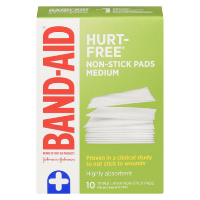 Band-Aid Hurt-Free Non-Stick Pads Medium