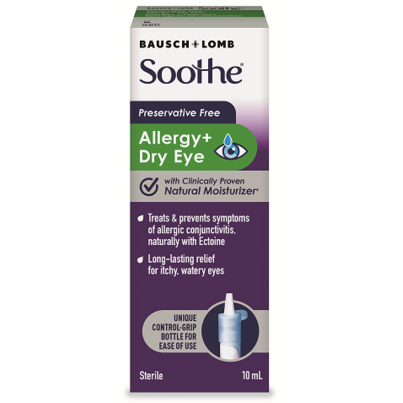 Bausch & Lomb Soothe Preservative Allergy + Dry Eye Drops