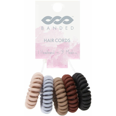 BANDED Mini Hair Cords Fossil Matte